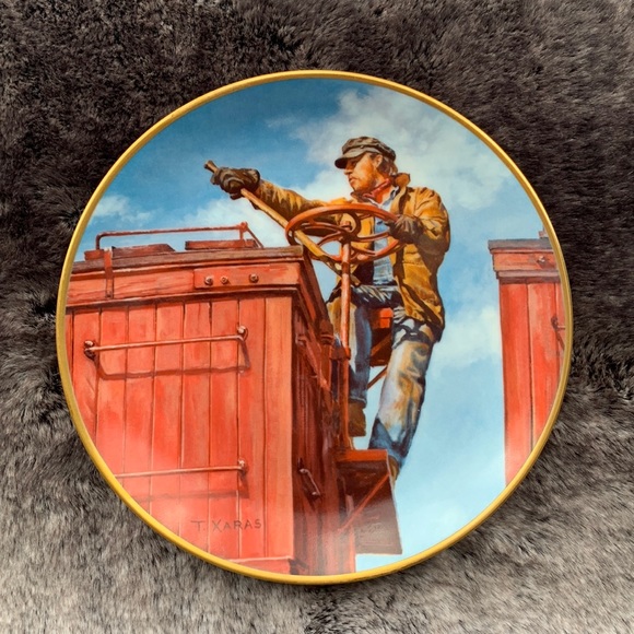 Christian Bell Porcelain Collector Plate 
The Brakeman - Picture 1 of 2